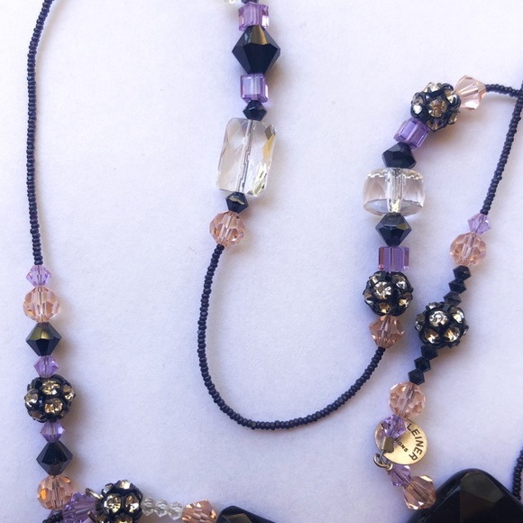 AMY LEINER Long Beaded Lariat Swarovski Crystals - Picture 3 of 7